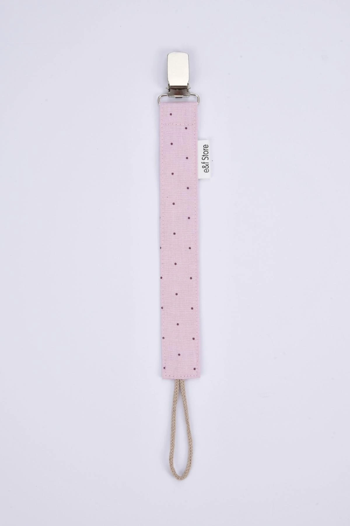 Picture of İkinci Şans - Pamuk Kumaşlı Emzik Zinciri – Puantiyeli Lila