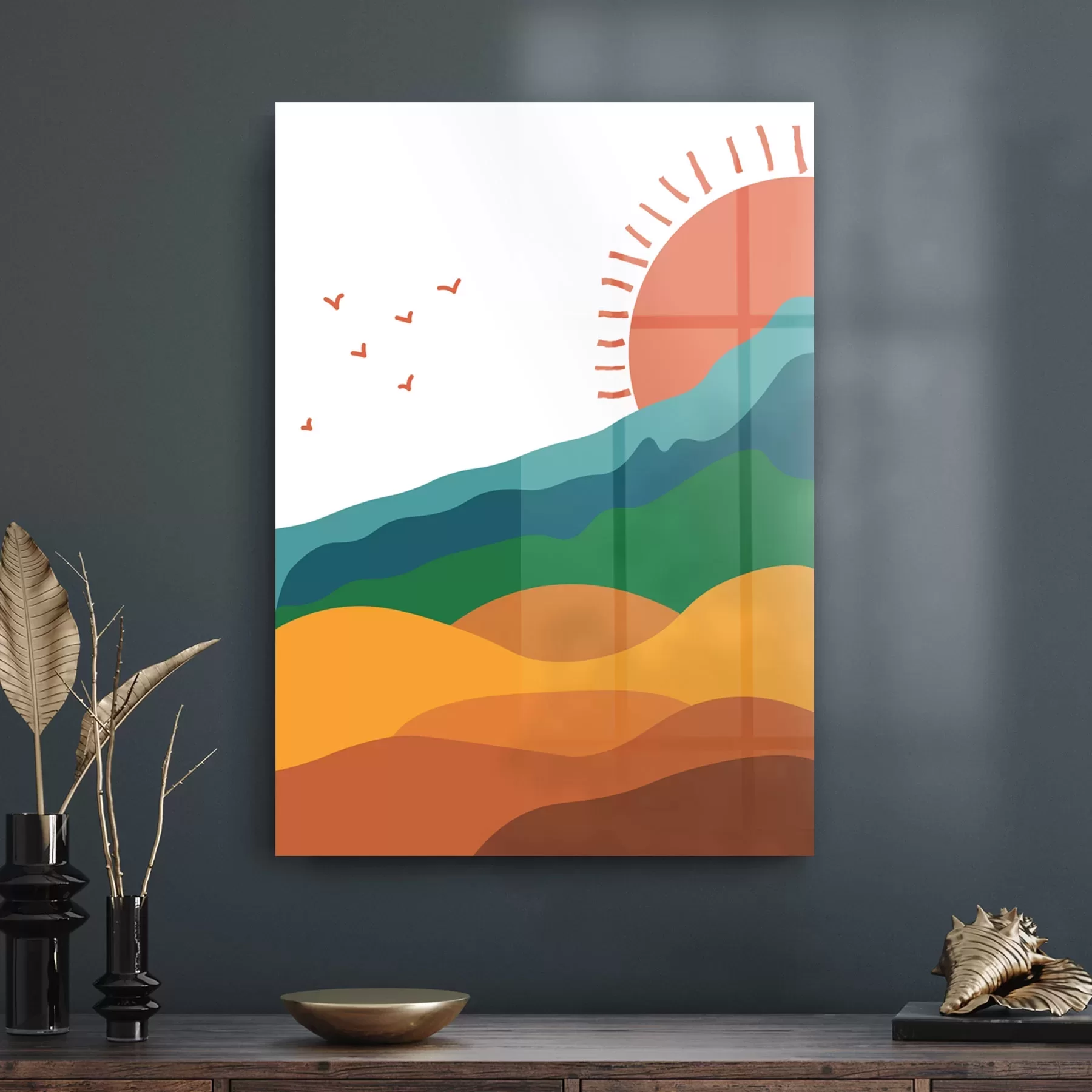 Picture of Decovetro Cam Tablo Shiny Sun 30x40 cm