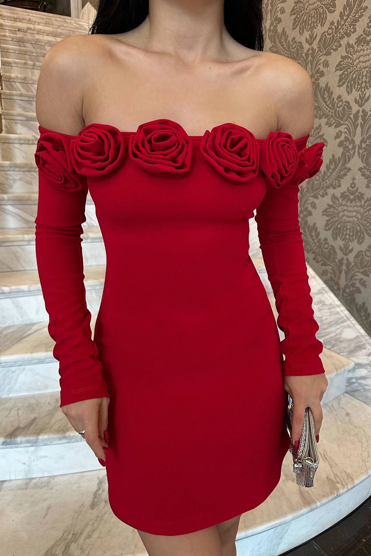 Picture of Red Rose Mini Dress