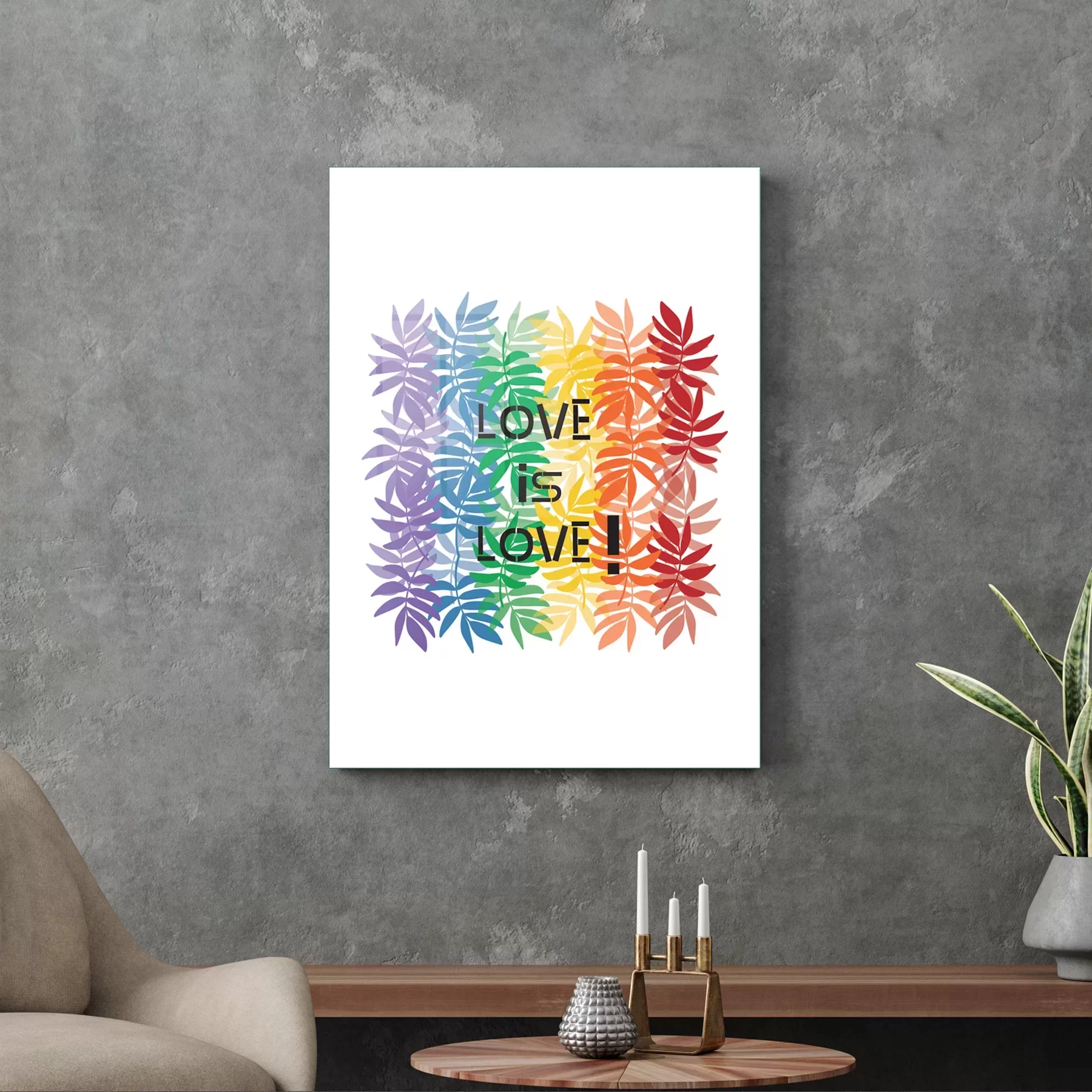 Picture of Decovetro Cam Tablo Love Is Love 30x40 cm