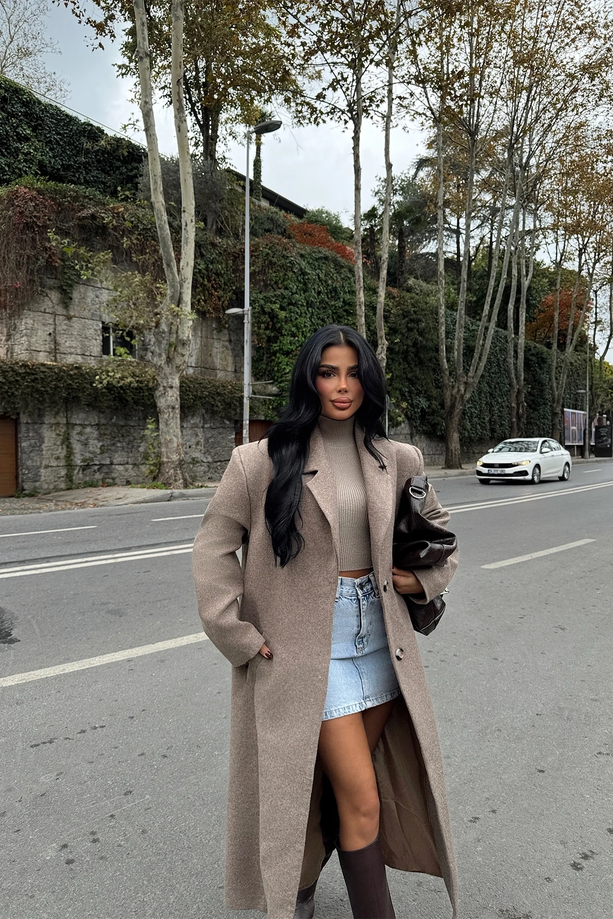 Picture of Brown Button Detail Coat