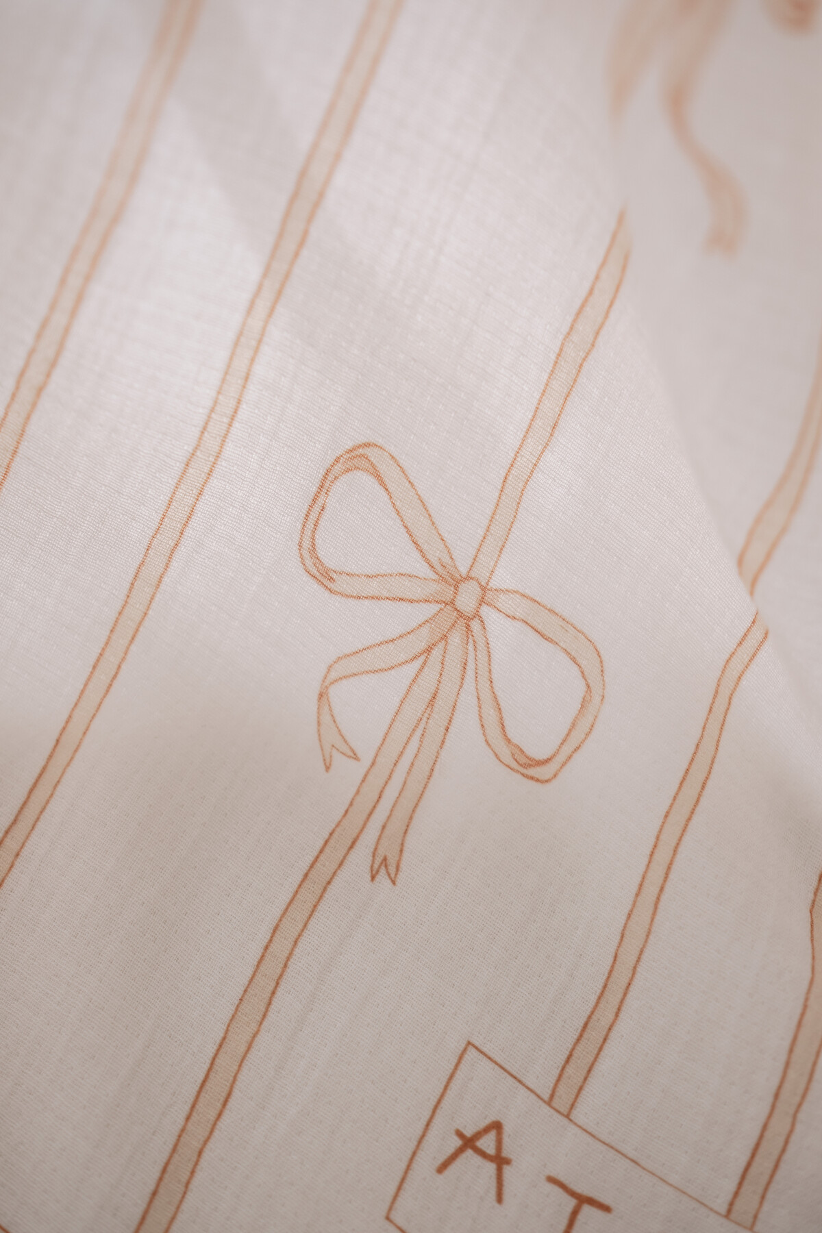 Picture of Çift Katlı Müslin Bebek Örtüsü - Kurdele / Bej