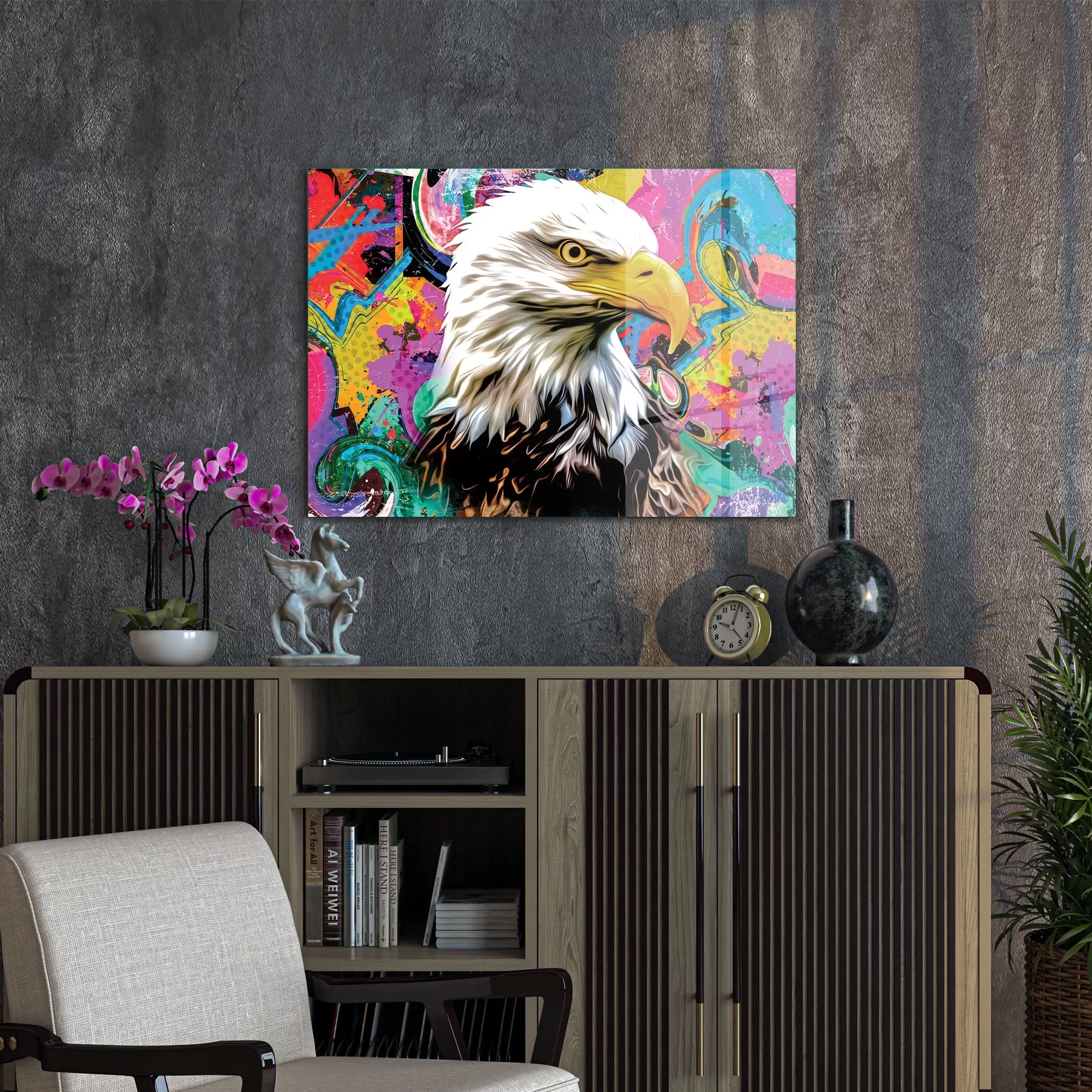 Picture of Decovetro Cam Tablo Pop Art Eagle 70x100 cm