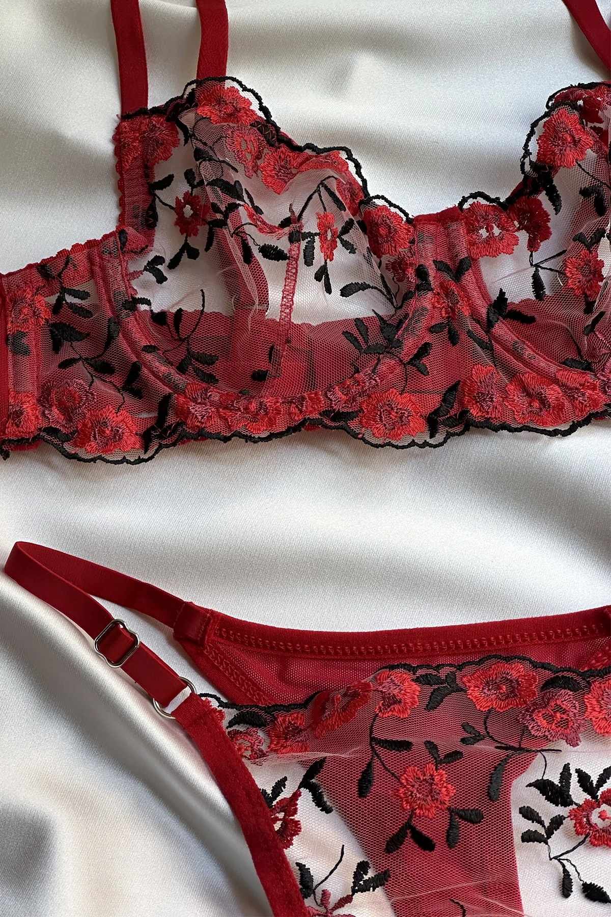 Picture of Red Flower Detail Underwear