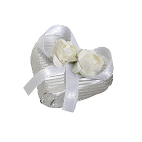 Picture of HEART - GIANDUJA FILLED MILK CHOCOLATE SILVER 2Kg