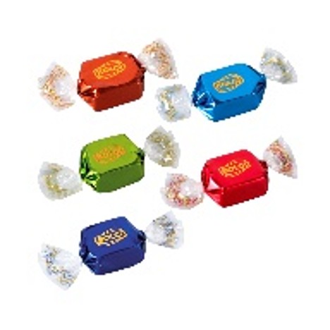 Picture of ASSORTED FILLED MILK CHOCOLATE CUBE DOUBLE TWIST MIX 1Kg