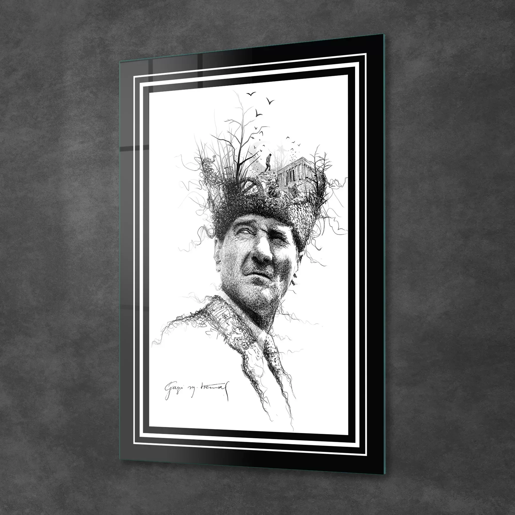 Picture of Decovetro Cam Tablo Gazi Mustafa Kemal 30x40 cm