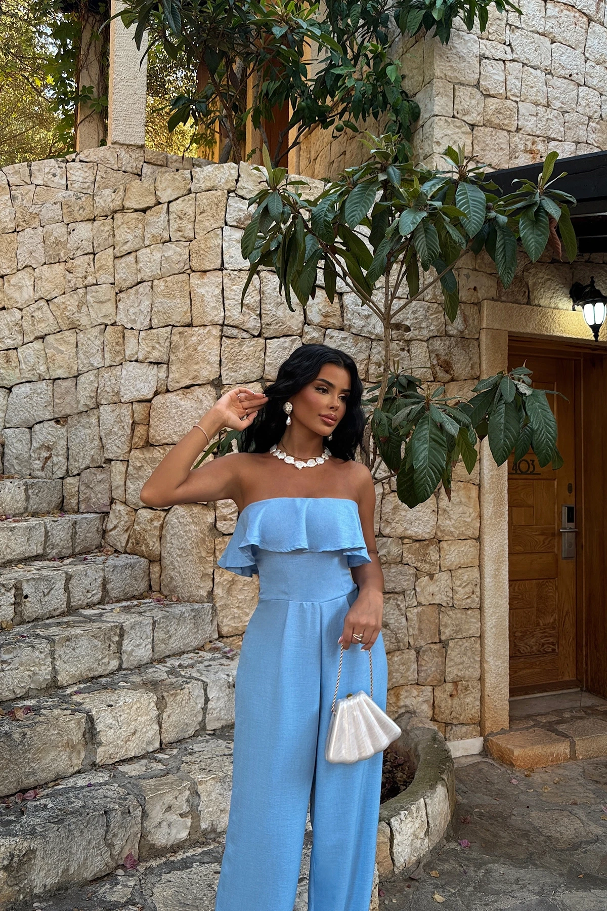 Picture of Blue Fedora Jumpsuit