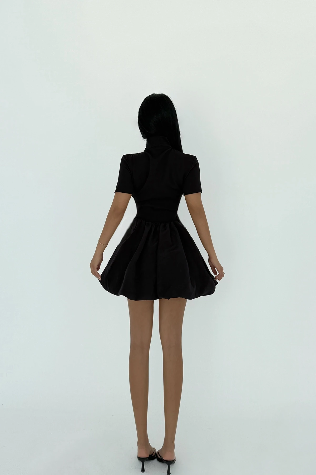 Picture of Black Window Detail Mini Dress
