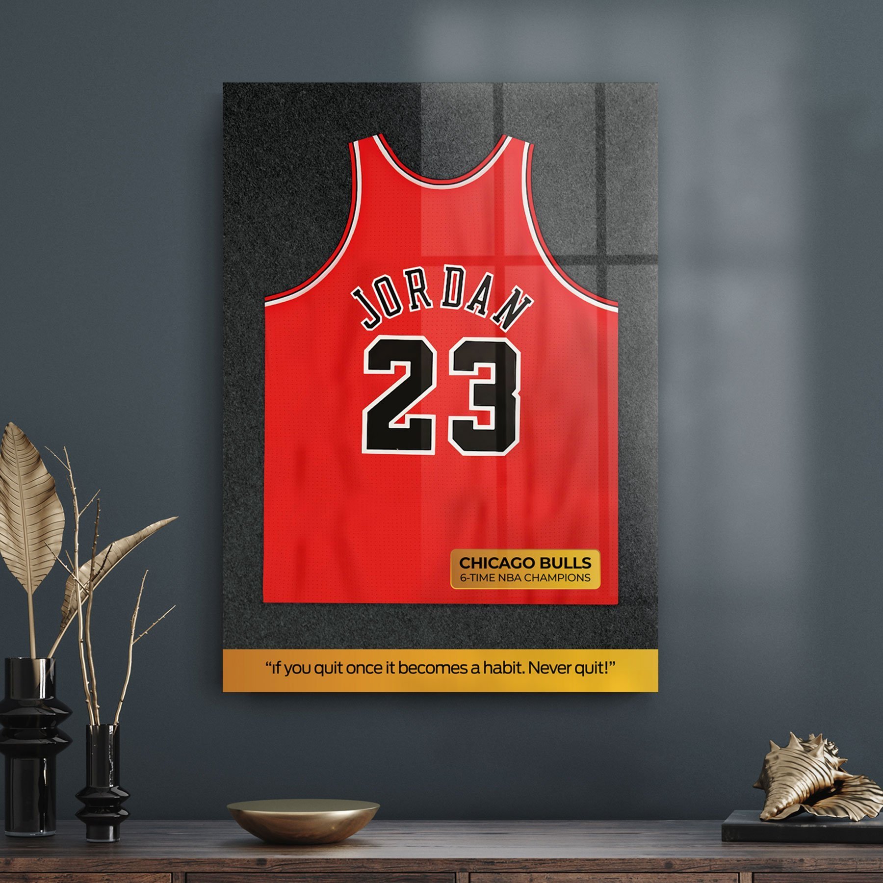 Picture of Decovetro Cam Tablo Michael Jordan Forma 30x40 cm