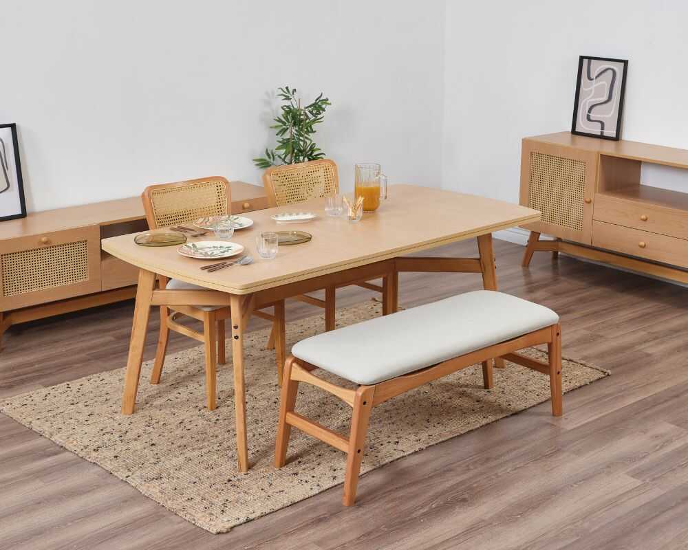 Picture of Hazeran 2 Sandalye 1 Bench Pera Masa Takımı 80 x 160