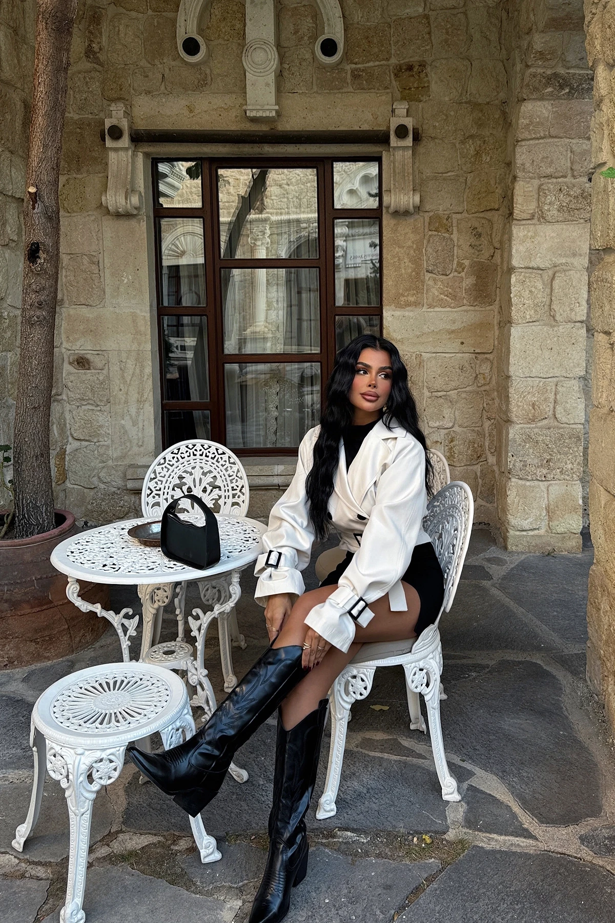 Picture of White Button-Front Jacket