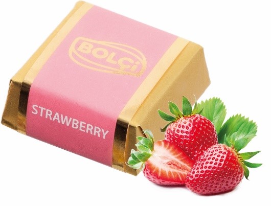 Picture of STRAWBERRY FILL.MILK CHOC.EXCLUSIVE CUBE (PINK) 2,5Kg