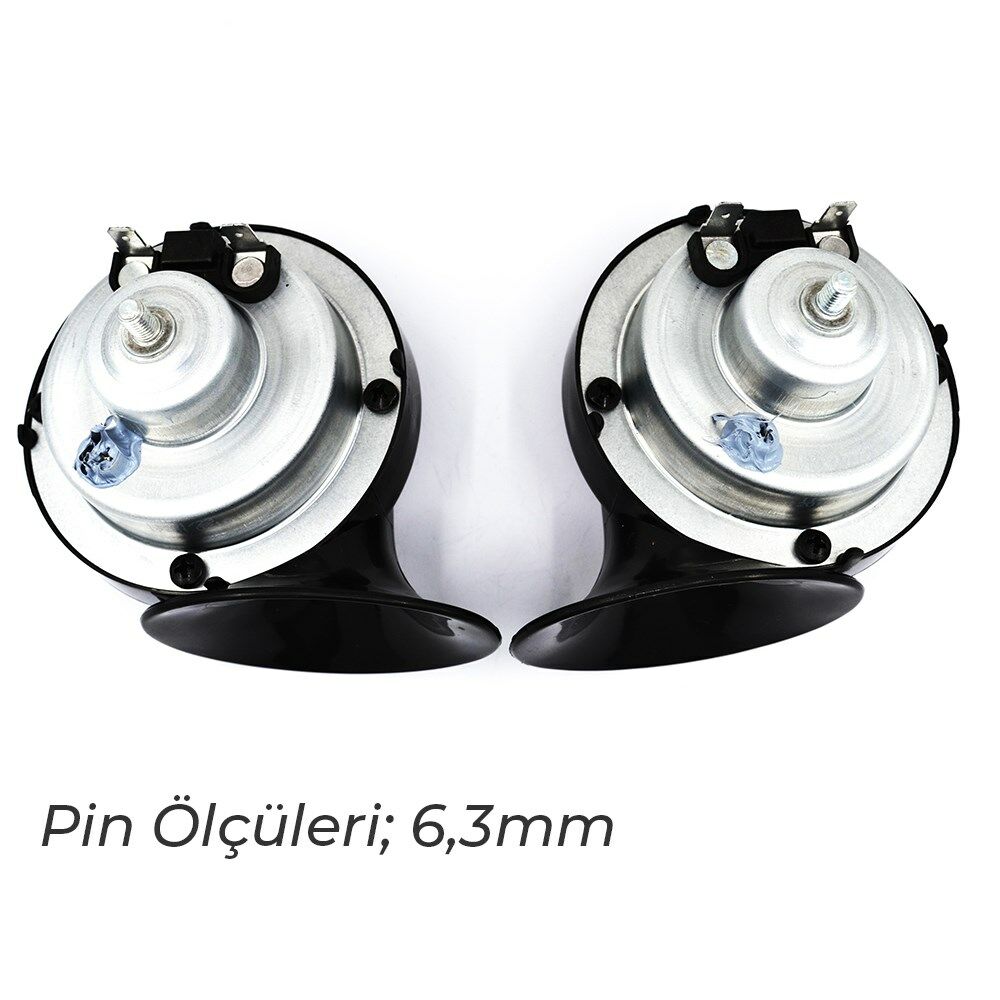 Picture of Üniversal Dadat Salyangoz Korna Takımı 12V Çift Fişli