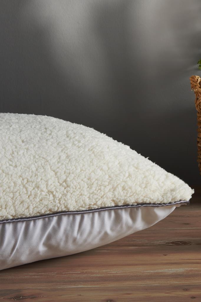 Picture of Çeyiz Diyarı Sharpa 1000 Gr Silikon Dolgulu Peluş Yastık Krem