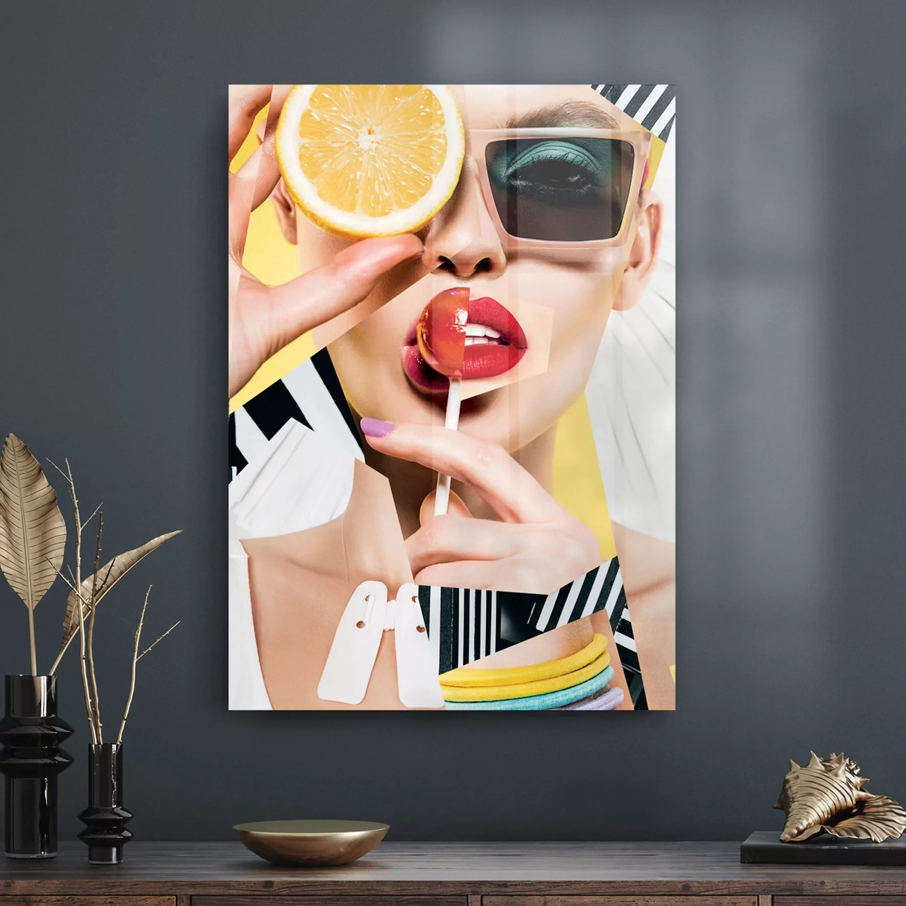 Picture of Decovetro Cam Tablo Pop Art Modern 30x40 cm