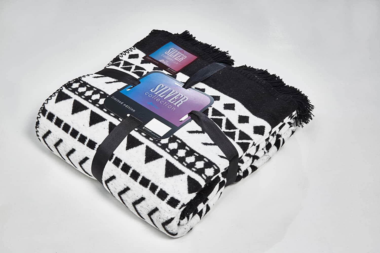 Picture of Aksu Silver Collection Çift Kişilik Pamuklu Çift Taraflı Battaniye 180x220 Erica