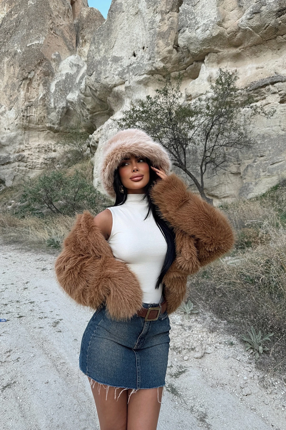 Picture of Brown Plush Hat