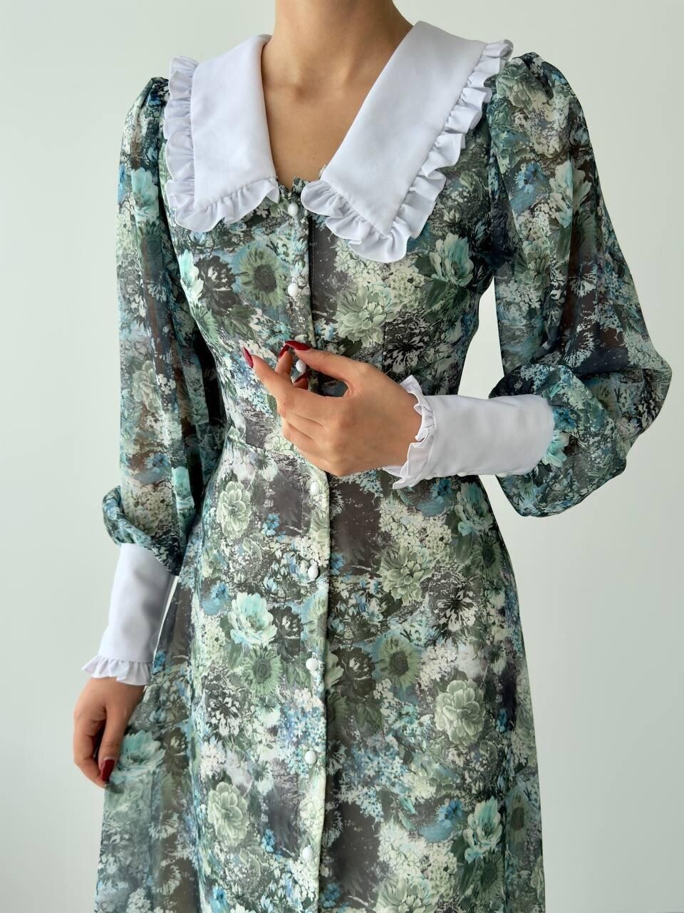 Picture of Lubom Peter Pan Yaka Elbise