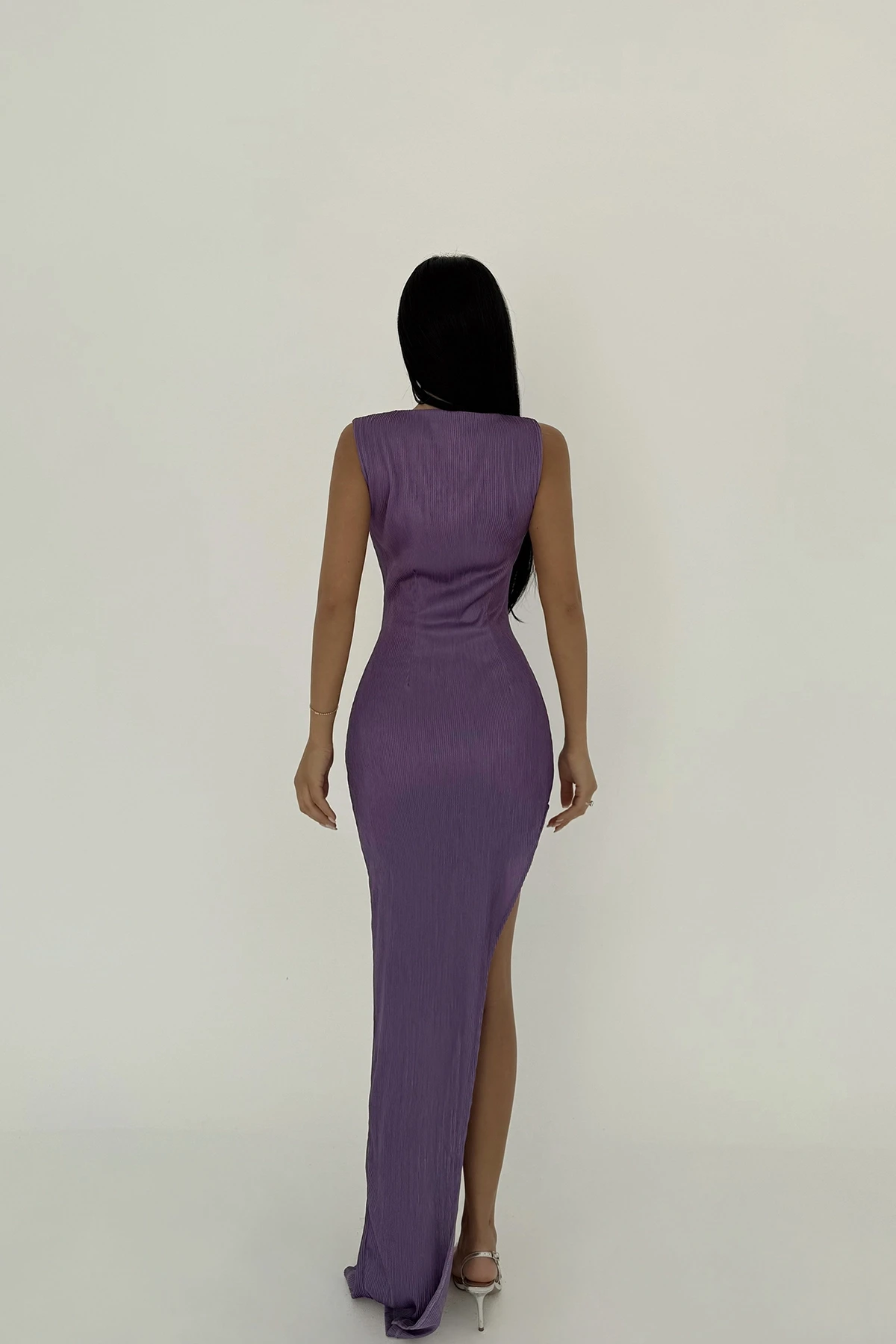 Picture of Purple Deep Slit Long Dress