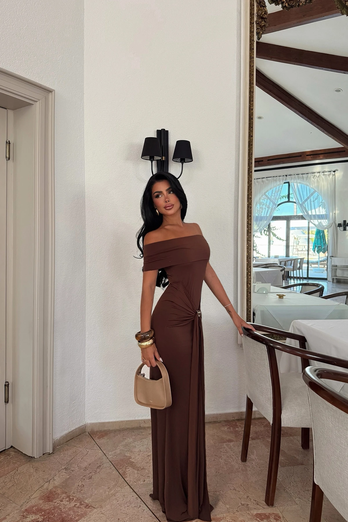 Picture of Brown Allayia Long Dress