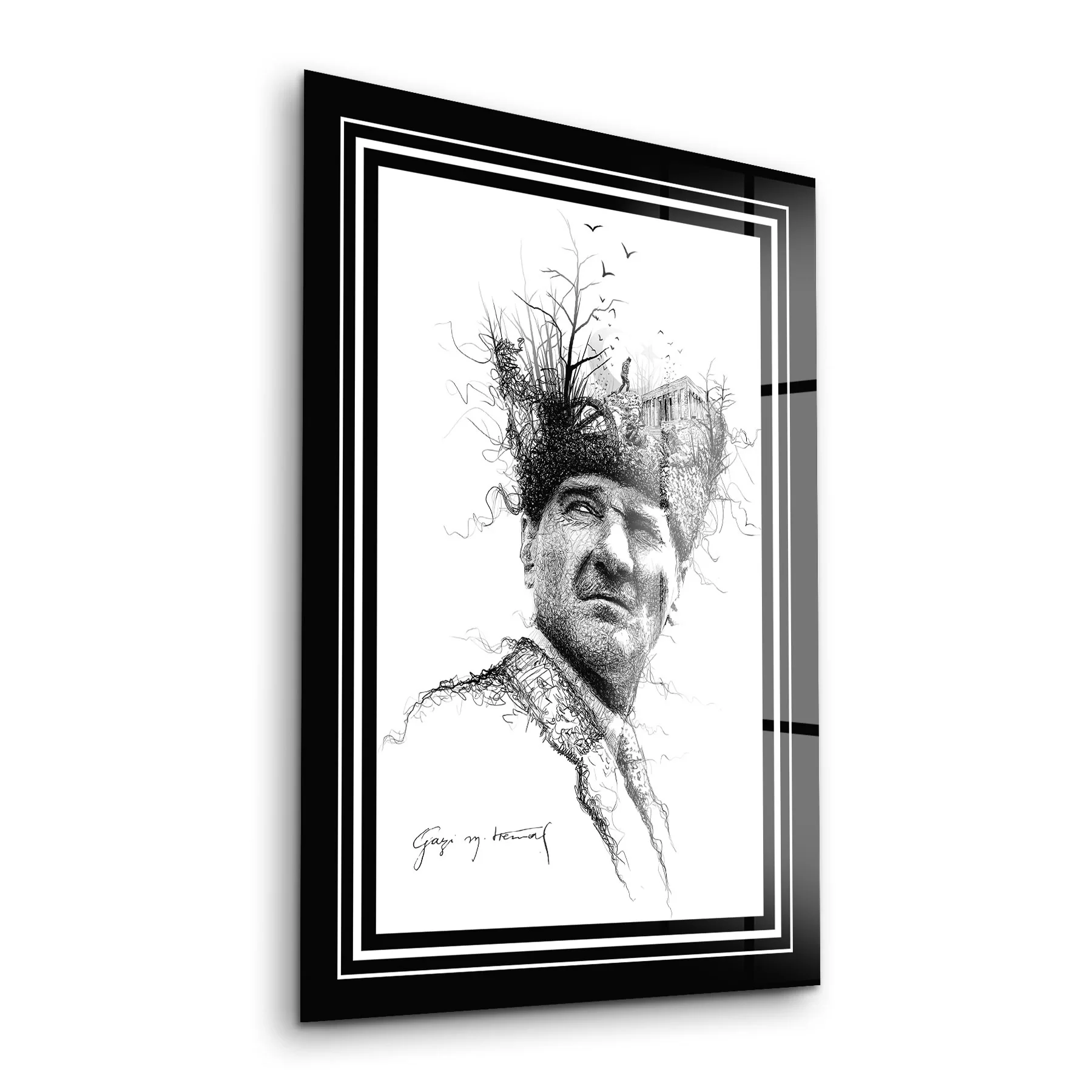 Picture of Decovetro Cam Tablo Gazi Mustafa Kemal 30x40 cm