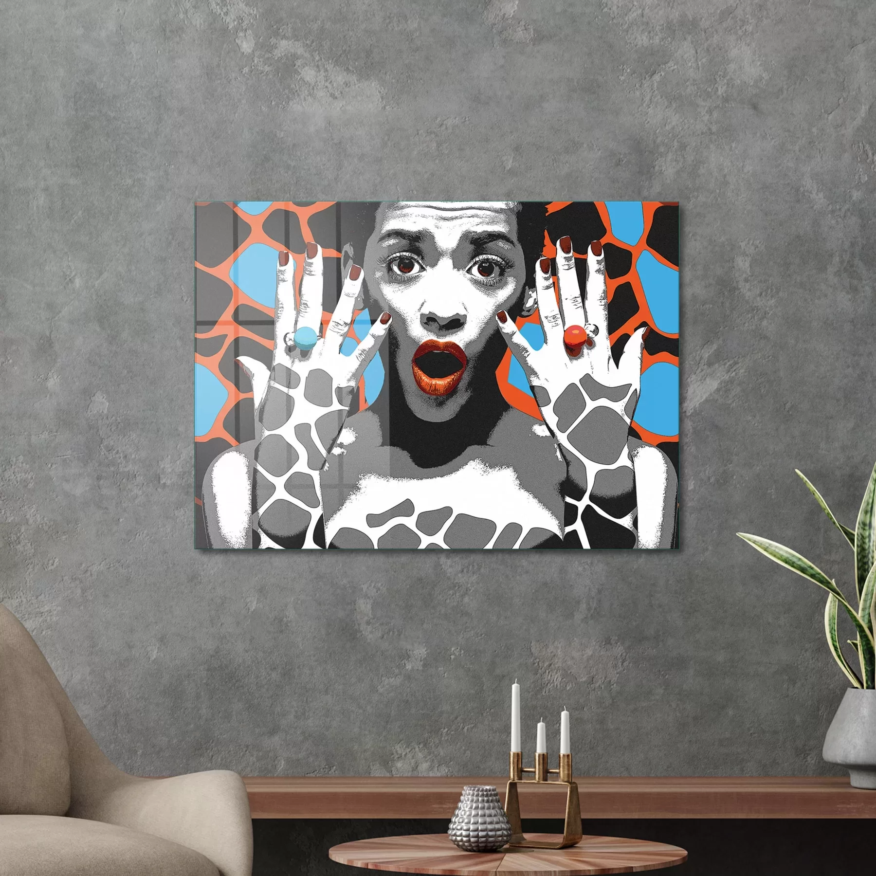 Picture of Decovetro Cam Tablo New Pop Art African Woman Style 30x40 cm