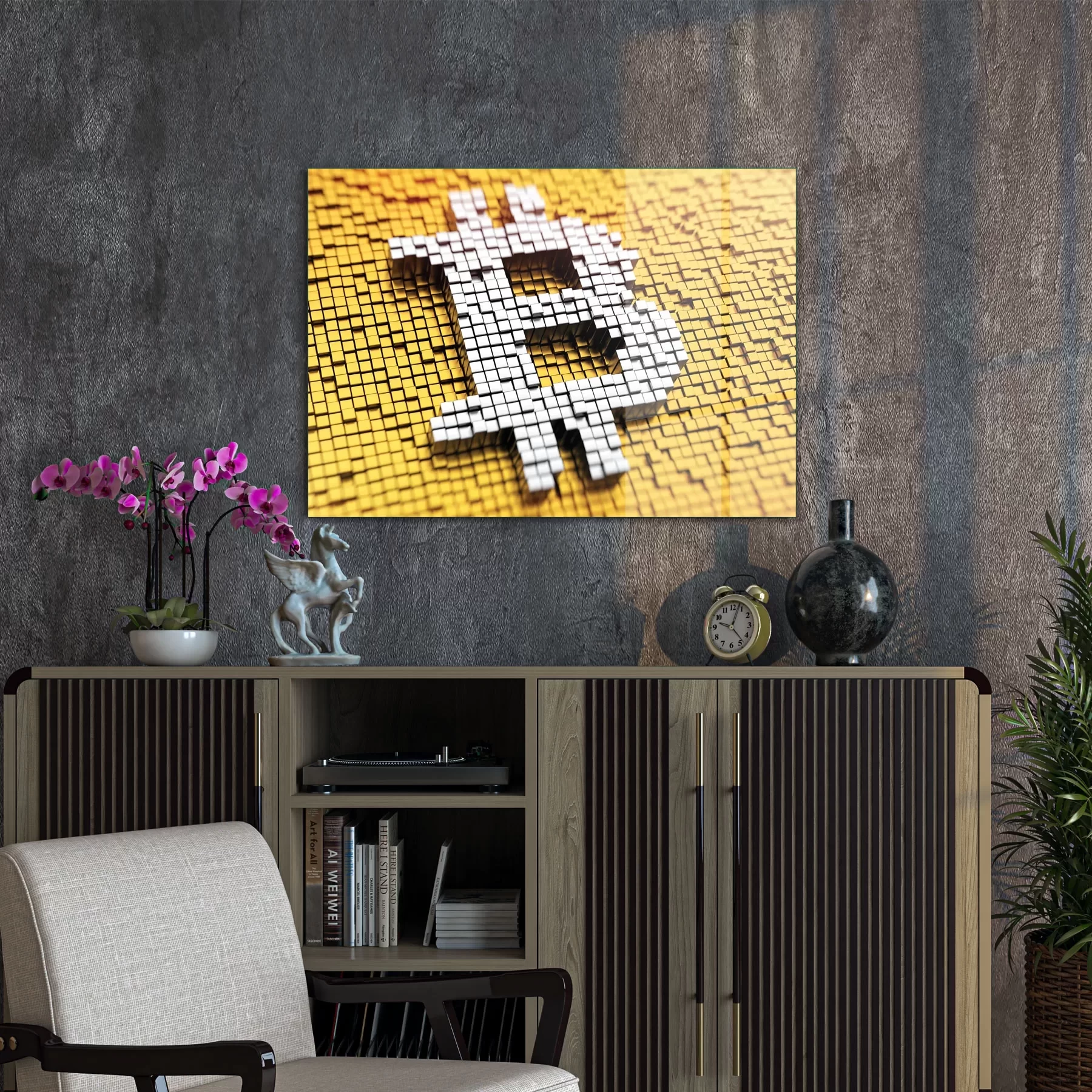 Picture of Decovetro Cam Tablo Bitcoin Logo 70x100 cm