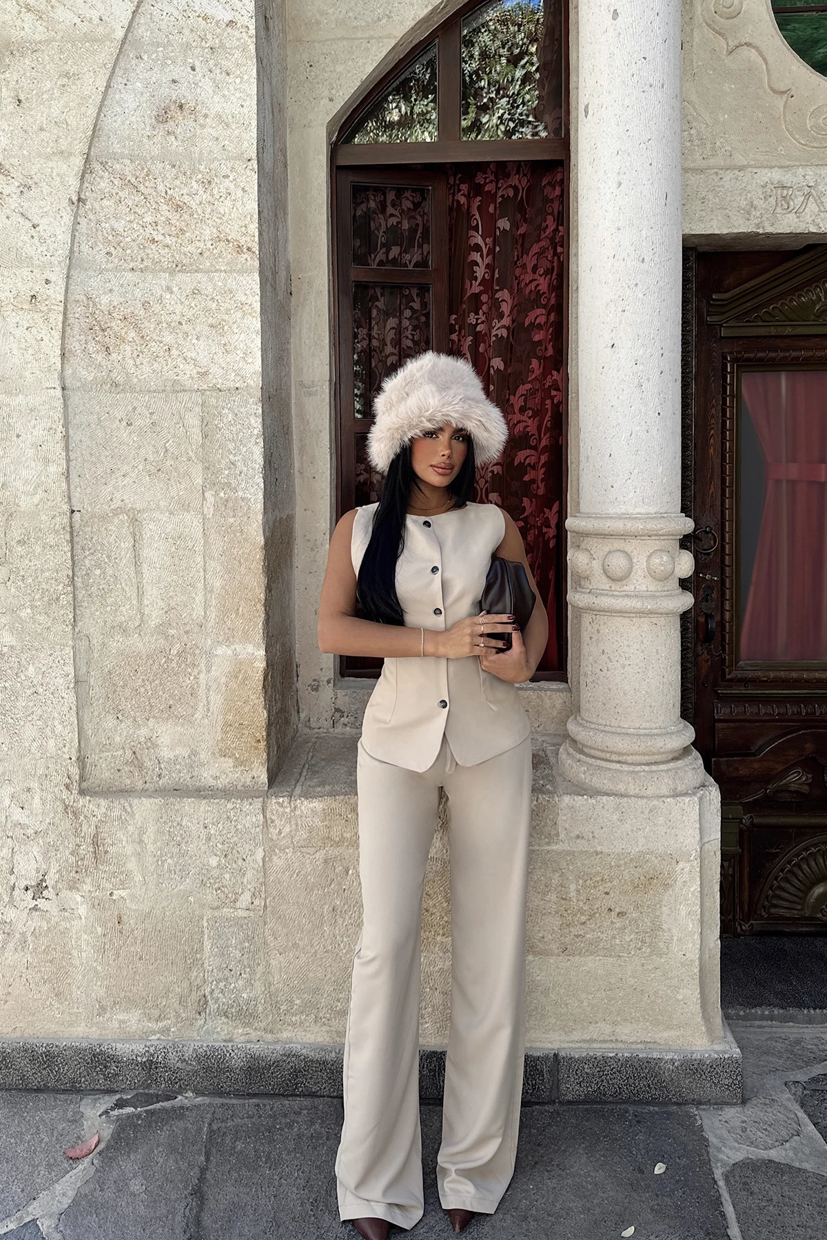 Picture of Cream Plush Hat