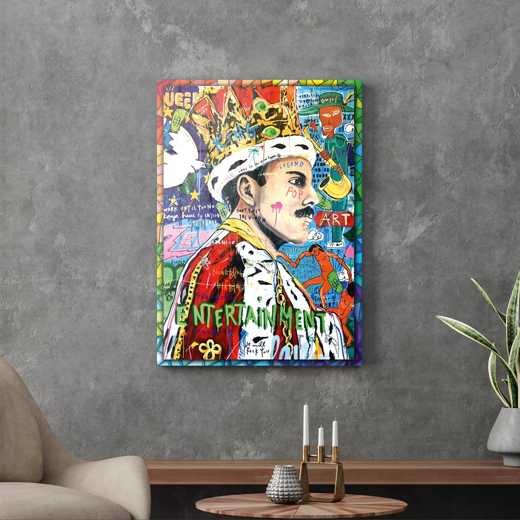 Picture of Decovetro Cam Tablo Pop Art Queen 70x100 cm