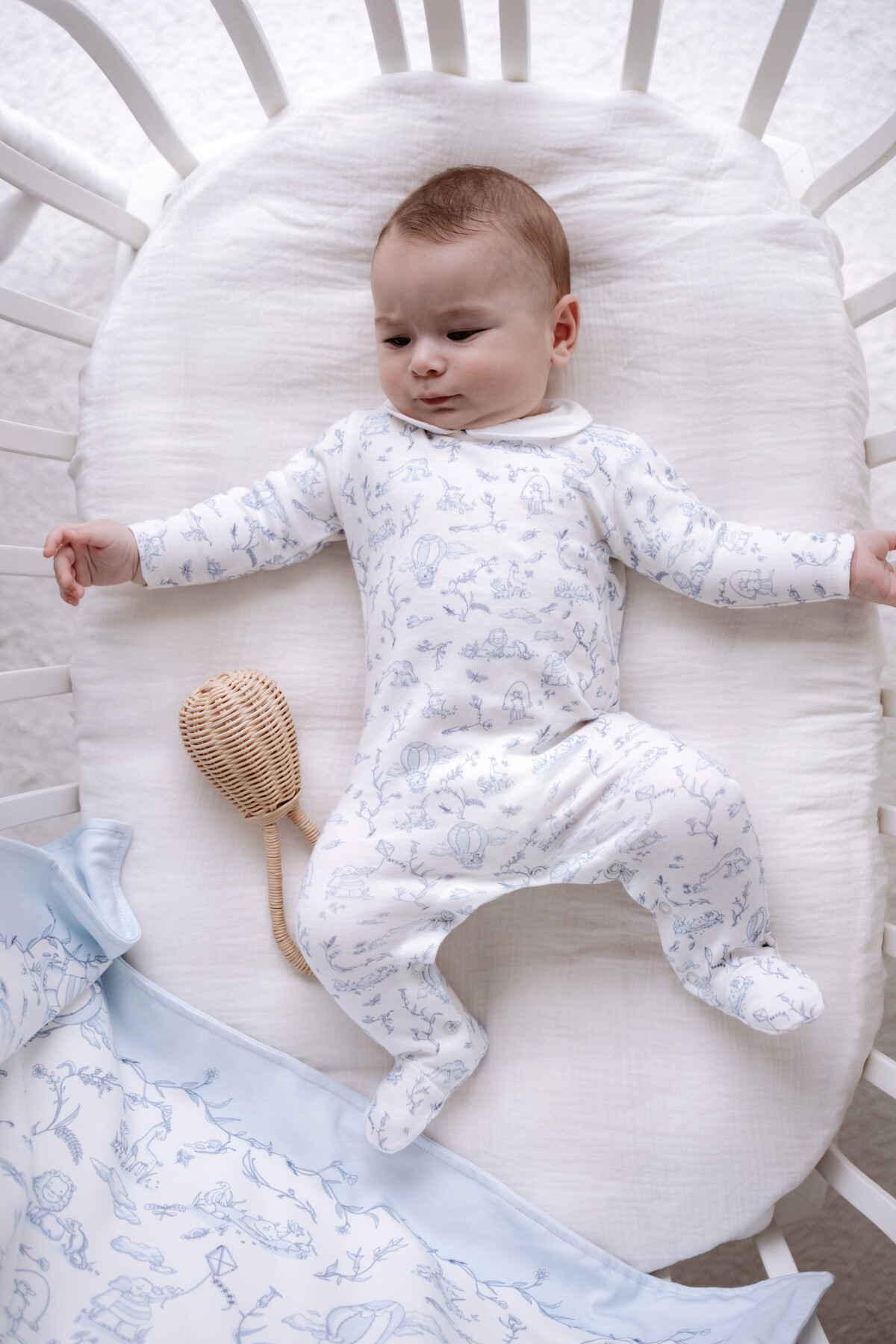 Picture of 4'lü Yenidoğan Seti - Toile De Jouy / Mavi