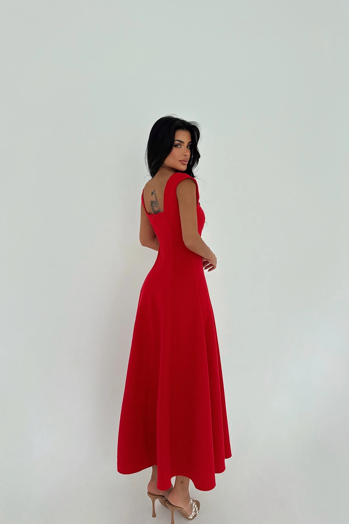 Picture of Red Straped Long Dress