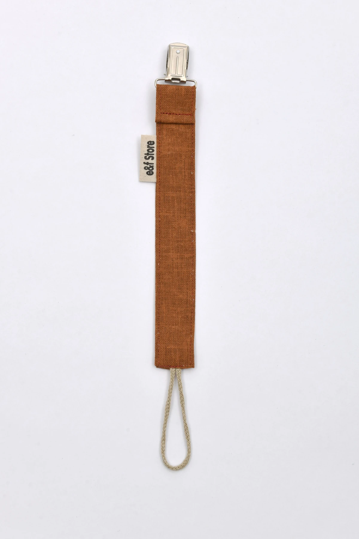 Picture of Pamuk Kumaşlı Emzik Zinciri – Keten Kiremit