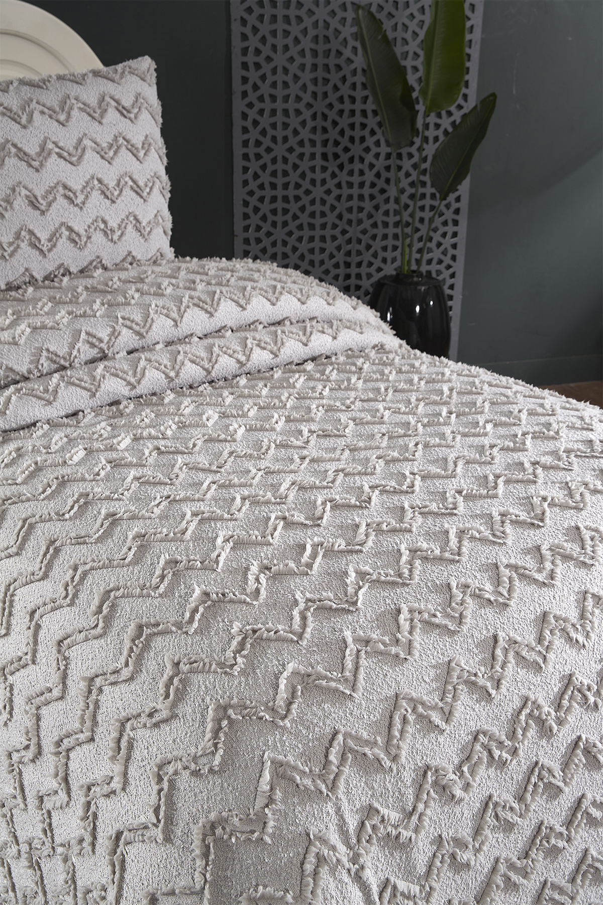 Picture of Çeyiz Diyarı Lumpa 2 Parça Tek Kişilik Pike Takımı Gri