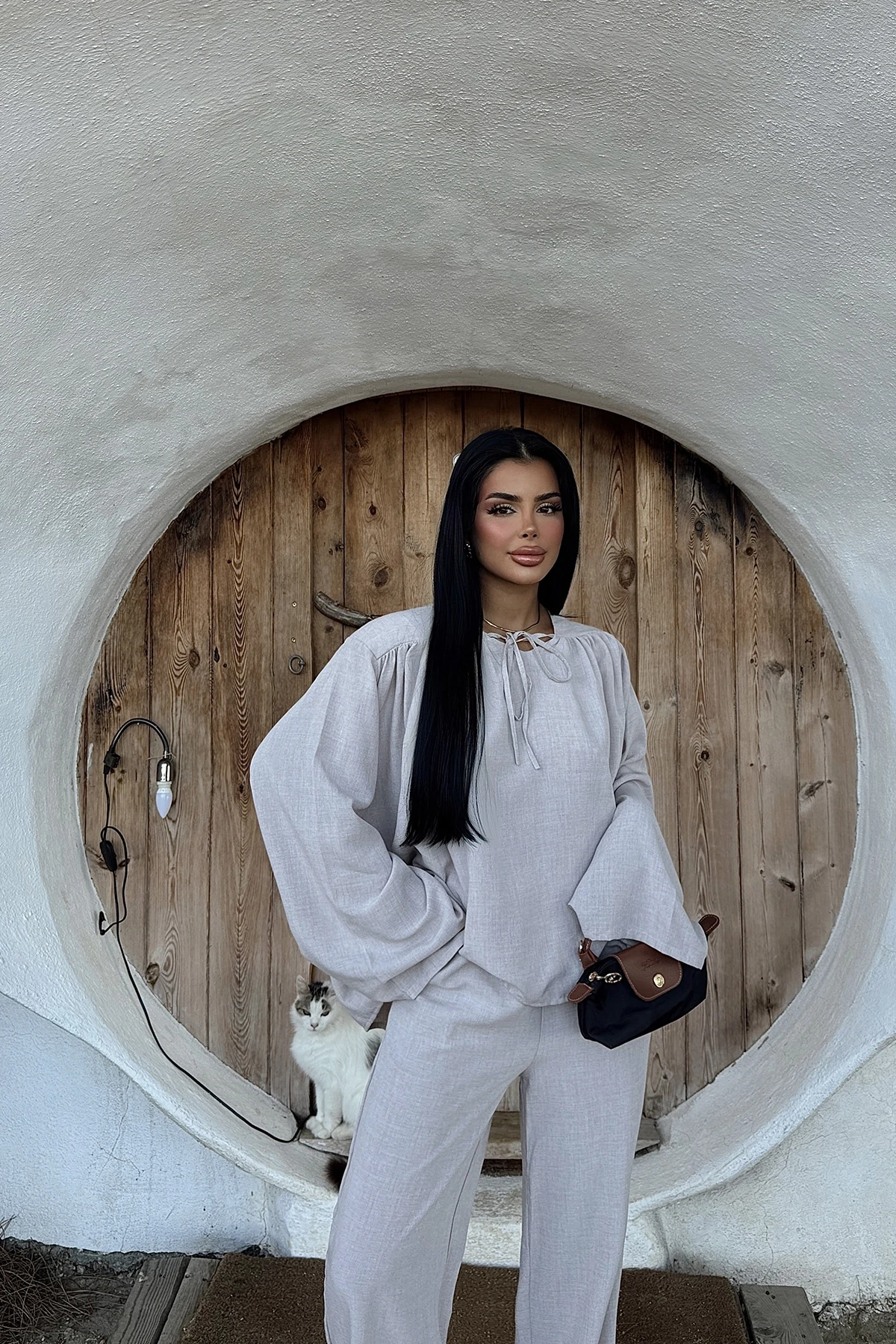 Picture of Mink Long Sleeve Linen Suit