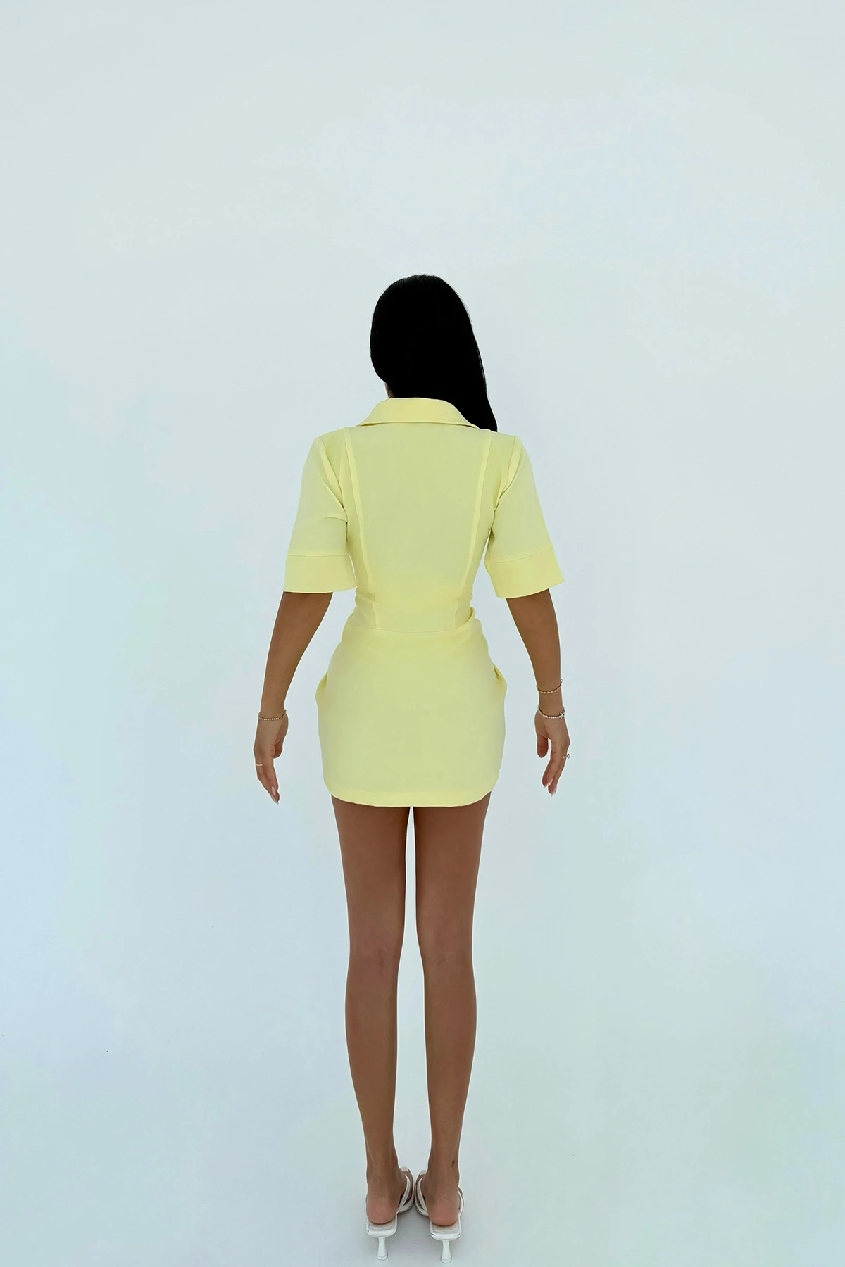 Picture of Yellow Shirt Collar Dress