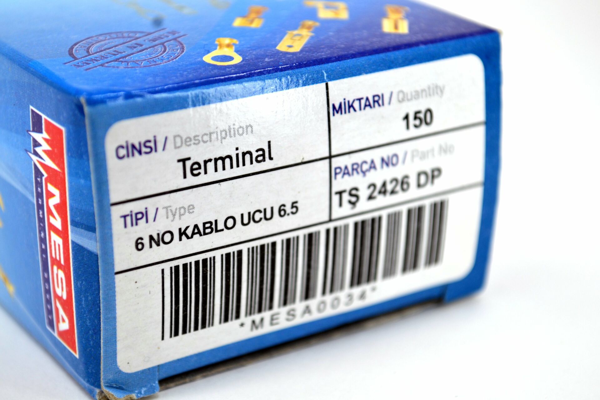 Picture of 150 Adet M6 Pirinç Kablo Pabucu Sulye