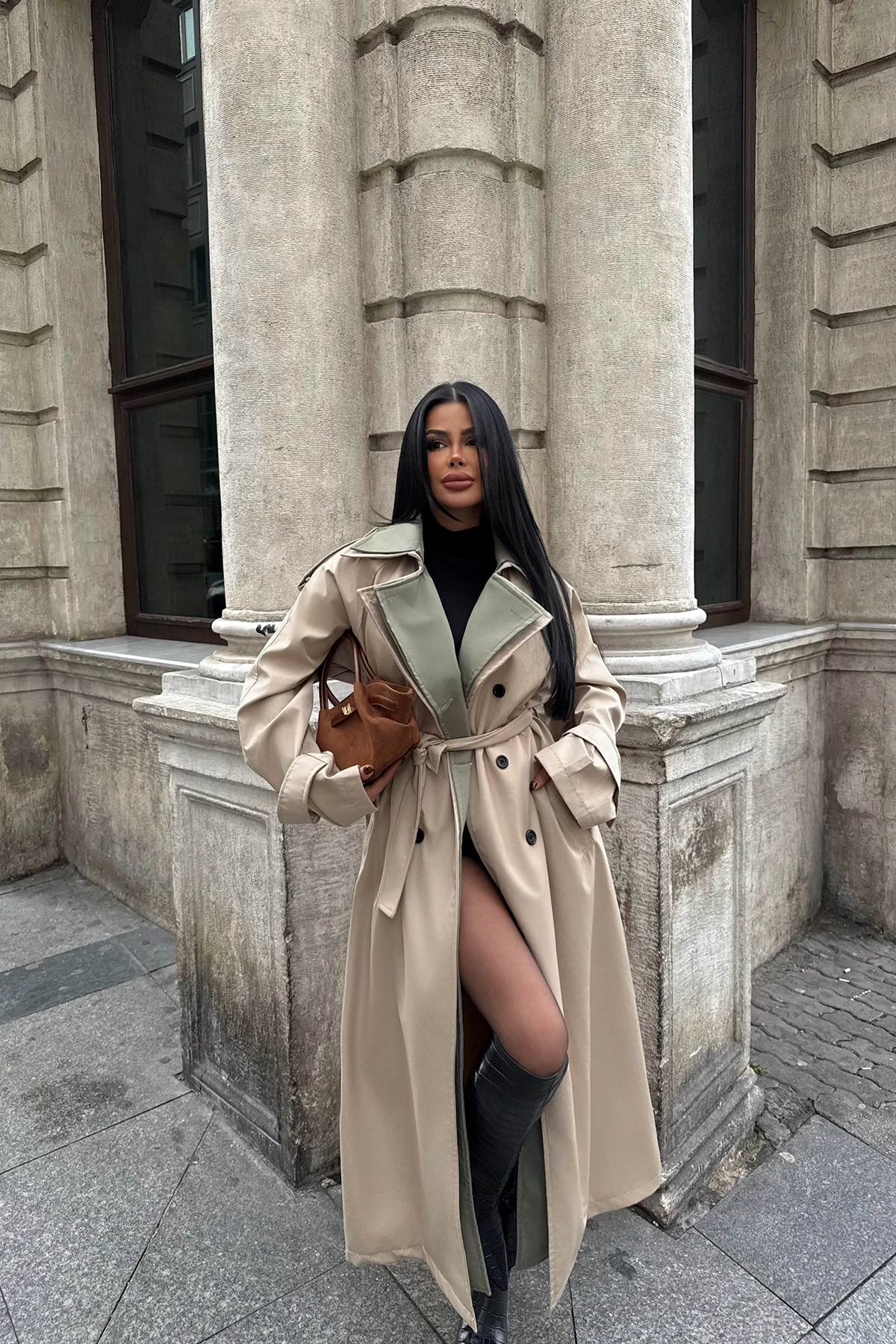 Picture of Penny Lane Two Color Trench Coat