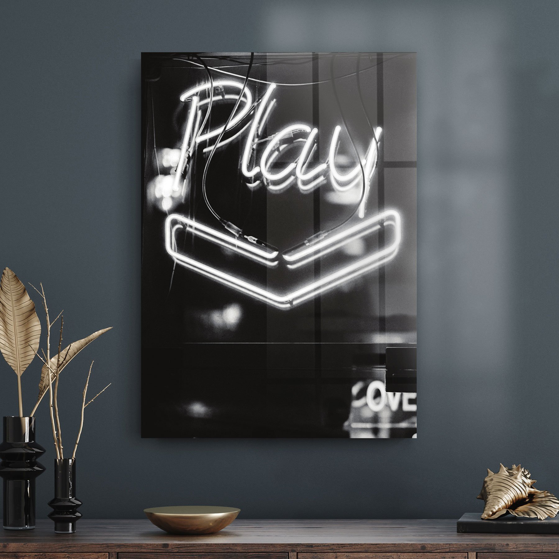 Picture of Decovetro Cam Tablo Neon Black 30x40 cm