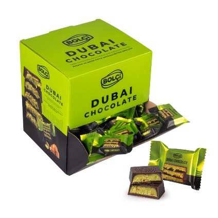 Picture of PISTACHIO KADAYIF FILLED DARK CHOCOLATE 16g (KANGAROO)