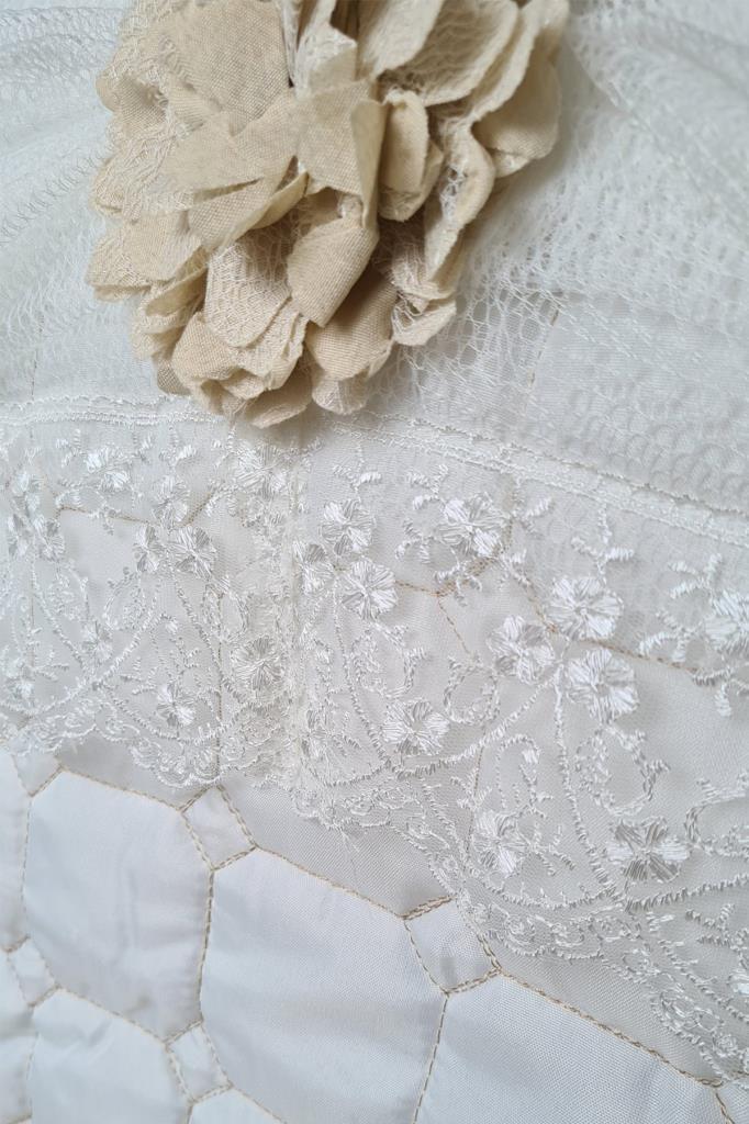 Picture of Elegant Çift Kişilik Yatak Örtüsü Takımı Krem