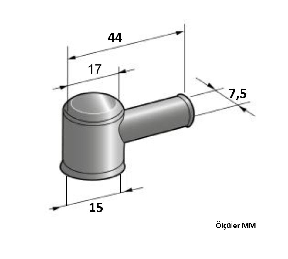 Picture of Pabuç Yalıtım Muhafaza Kapağı PVC 15mm Çap