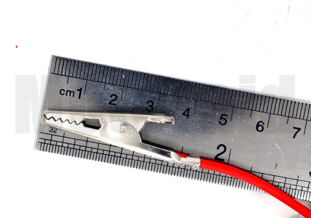 Picture of 100 Çift Büyük Boy Krokodil 40cm Kablolu Kırmızı Siyah