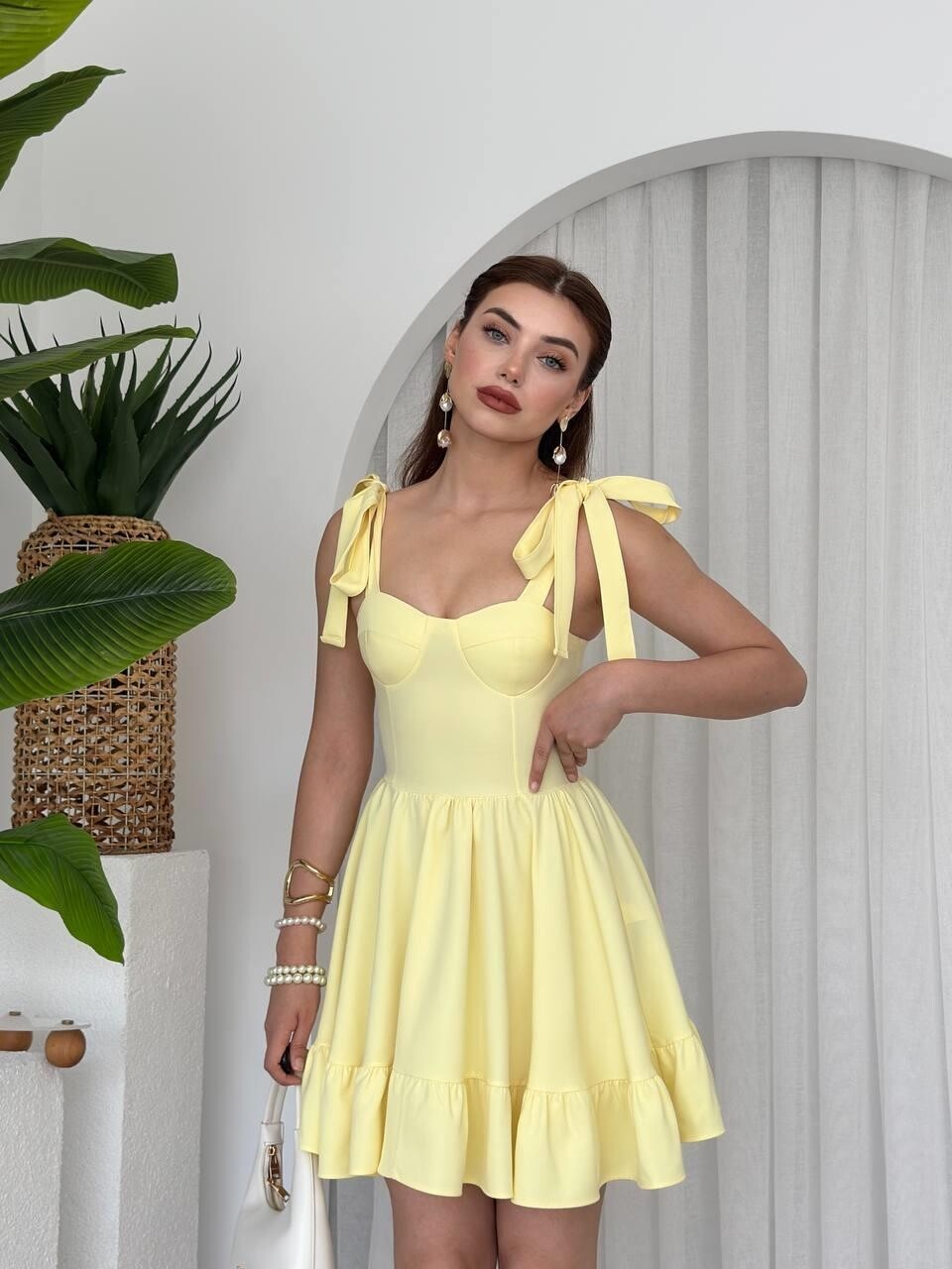 Picture of VERO OMUZ BAĞLAMALI ELBİSE