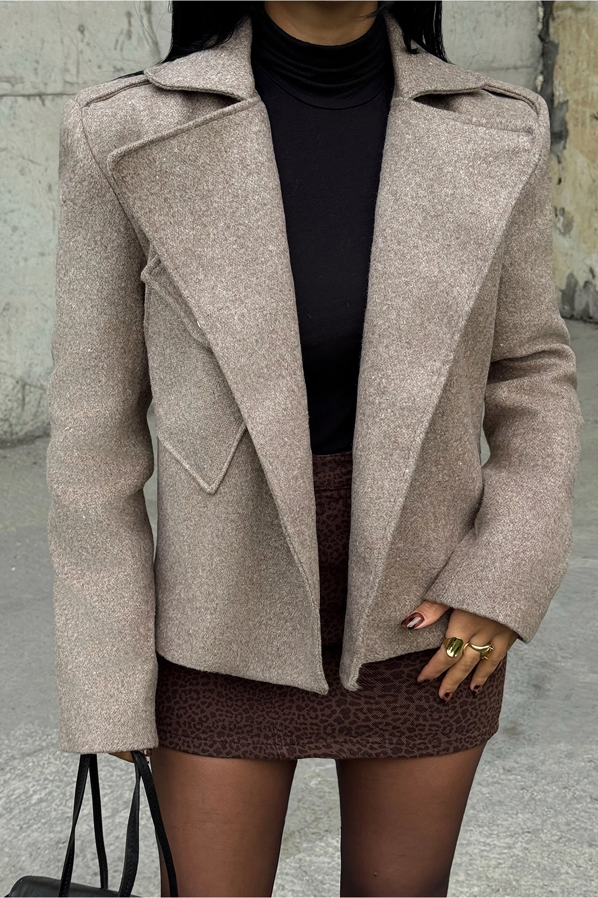 Picture of Brown Double Breasted Jacket