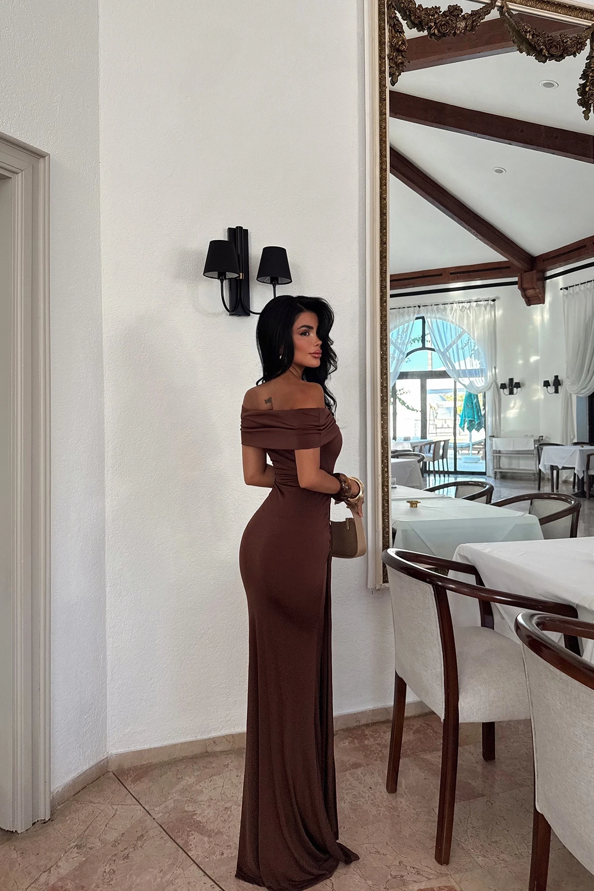 Picture of Brown Allayia Long Dress