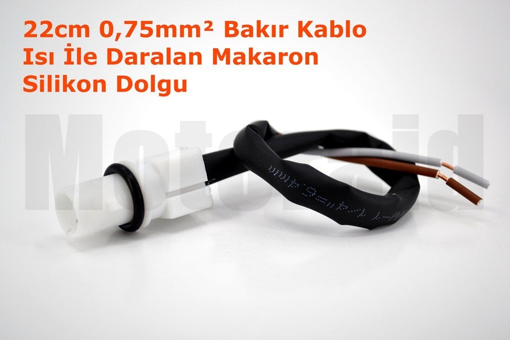 Picture of T10 Ampul Duyu Daralan Makaronlu Kablolu Ön Park Yan Sinyal Lamba Soketi