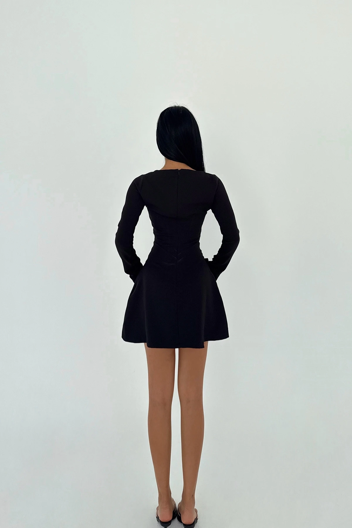 Picture of Black Bow Detail Mini Dress