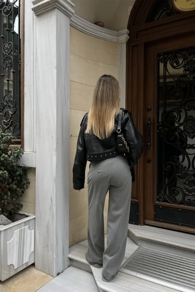 Picture of Gray Palazzo Trousers