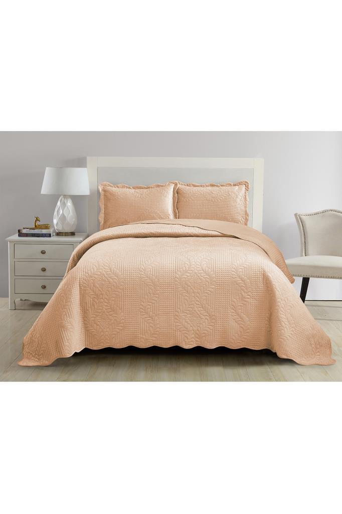 Picture of Sevda Mikro Soft Çift Kişilik Yatak Örtüsü Bej